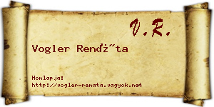 Vogler Renáta névjegykártya