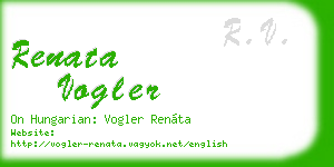 renata vogler business card
